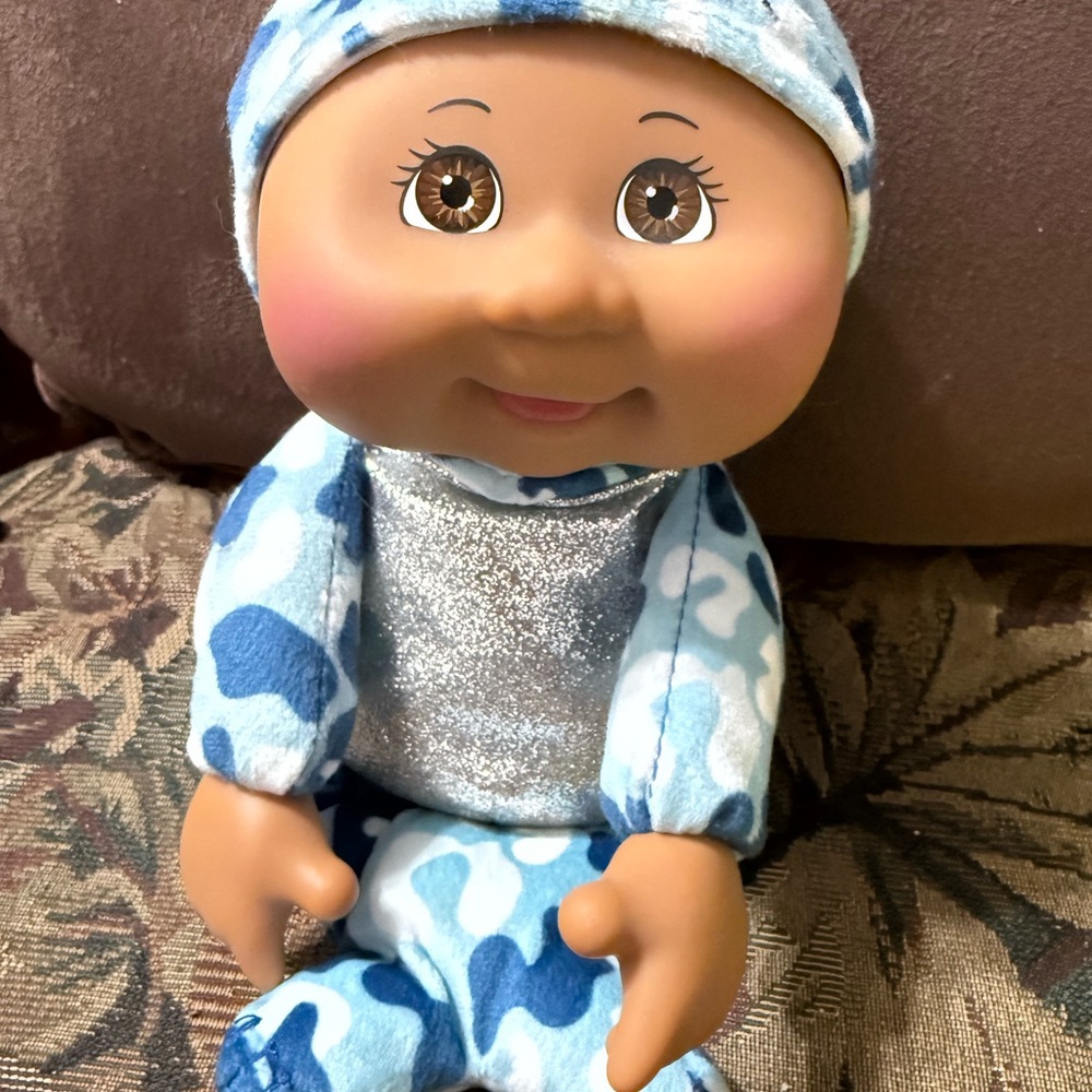 Adorable Baby Doll with Blue Outfit